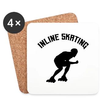 Inline skating - Coasters (set of 4) - white - Front