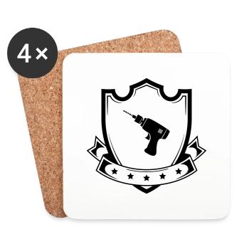 Drill Coat of Arms - Coasters (set of 4) - white - Front