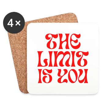 Surpass yourself - Coasters (set of 4) - white - Front