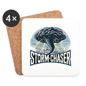 strom chaser - Coasters (set of 4) - white - Front