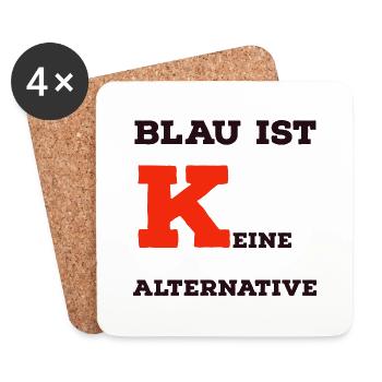 Blau ist keine Alternative - Untersetzer (4er-Set) - Weiß - Vorne
