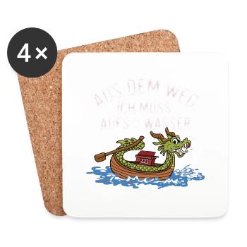 Aus dem Weg, ich muss aufs Wasser - Untersetzer (4er-Set) - Weiß - Vorne