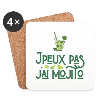 J'peux pas j'ai mojito - Dessous de verre (lot de 4) - blanc - Devant