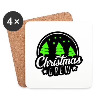 Christmas Crew XMAS - Coasters (set of 4) - white - Front
