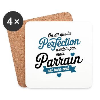 Godfather is real perfection - Coasters (set of 4) - white - Front
