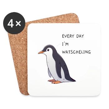 Penguin Waddle - Coasters (set of 4) - white - Front