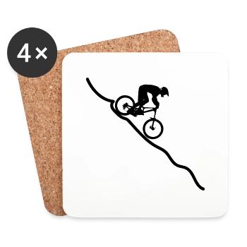 Mountain Bike Sports Bicycle - Coasters (set of 4) - white - Front