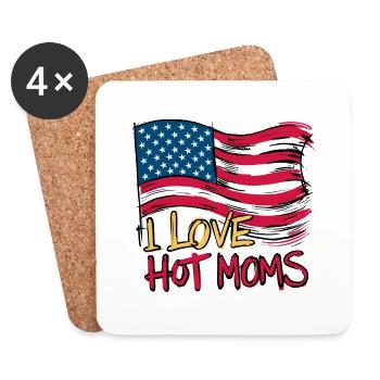 Design pour ceux qui aiment l’humour - Dessous de verre (lot de 4) - blanc - Devant