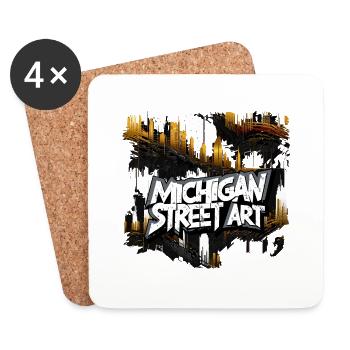 michigan Straßenkunst 74elements - Untersetzer (4er-Set) - Weiß - Vorne