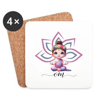 Lotus Baby Om - Untersetzer (4er-Set) - Weiß - Vorne