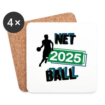 Netball Spieler Team Turnier Mannschaft in 2025 - Untersetzer (4er-Set) - Weiß - Vorne