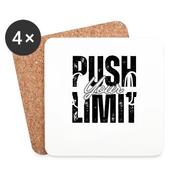Push your limit - Coasters (set of 4) - white - Front