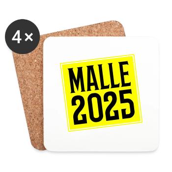 Malle 2025 - Dessous de verre (lot de 4) - blanc - Devant