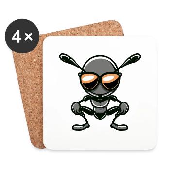 Ant Comic Cool - Coasters (set of 4) - white - Front