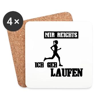 läuferin ich geh laufen - Untersetzer (4er-Set) - Weiß - Vorne