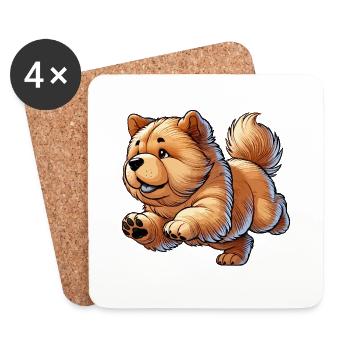 Chow Chow - Untersetzer (4er-Set) - Weiß - Vorne