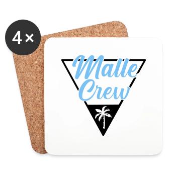 Malle Crew Mallorca - Untersetzer (4er-Set) - Weiß - Vorne