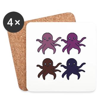 Octopus 4ply - Coasters (set of 4) - white - Front
