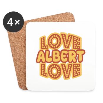 Geschenk für Albert - Untersetzer (4er-Set) - Weiß - Vorne