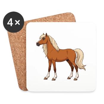 Moulinet Welsh Pony - Dessous de verre (lot de 4) - blanc - Devant