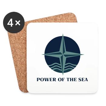 COOL TSHIRT, POWER OF THE SEA - Coasters (set of 4) - white - Front