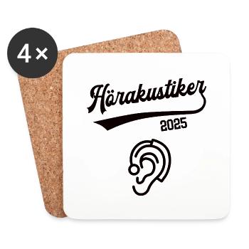 Hörakustiker 2025 Beruf Hörakustik Lehre Lehrling - Untersetzer (4er-Set) - Weiß - Vorne