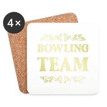 Bowling Team - Untersetzer (4er-Set) - Weiß - Vorne