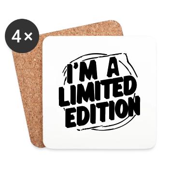 Je suis une édition limitée - Dessous de verre (lot de 4) - blanc - Devant