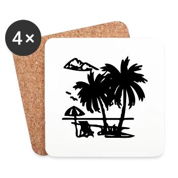 the south - Coasters (set of 4) - white - Front