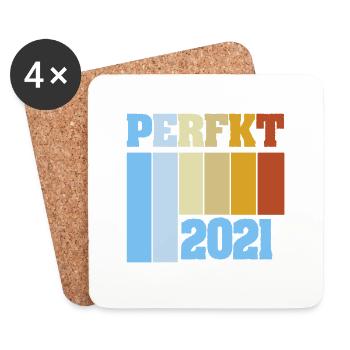 Einzigartig 2021 - Untersetzer (4er-Set) - Weiß - Vorne