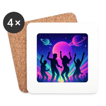 Rave-tastic - Untersetzer (4er-Set) - Weiß - Vorne