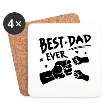 best dad ever - Coasters (set of 4) - white - Front