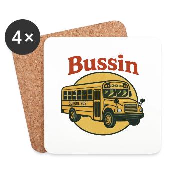 Bussin - Coasters (set of 4) - white - Front