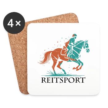 Equestrian – Leidenschaft, Eleganz und Performance - Untersetzer (4er-Set) - Weiß - Vorne