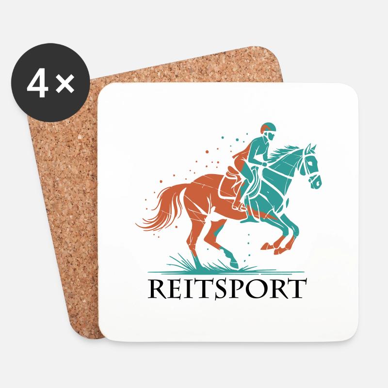 Equestrian – Leidenschaft, Eleganz und Performance - Untersetzer (4er-Set) - Weiß