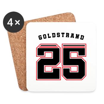 Goldstrand 2025 Trikot - Untersetzer (4er-Set) - Weiß - Vorne