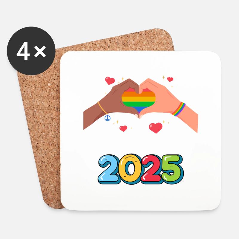 Pride Month - Untersetzer (4er-Set) - Weiß