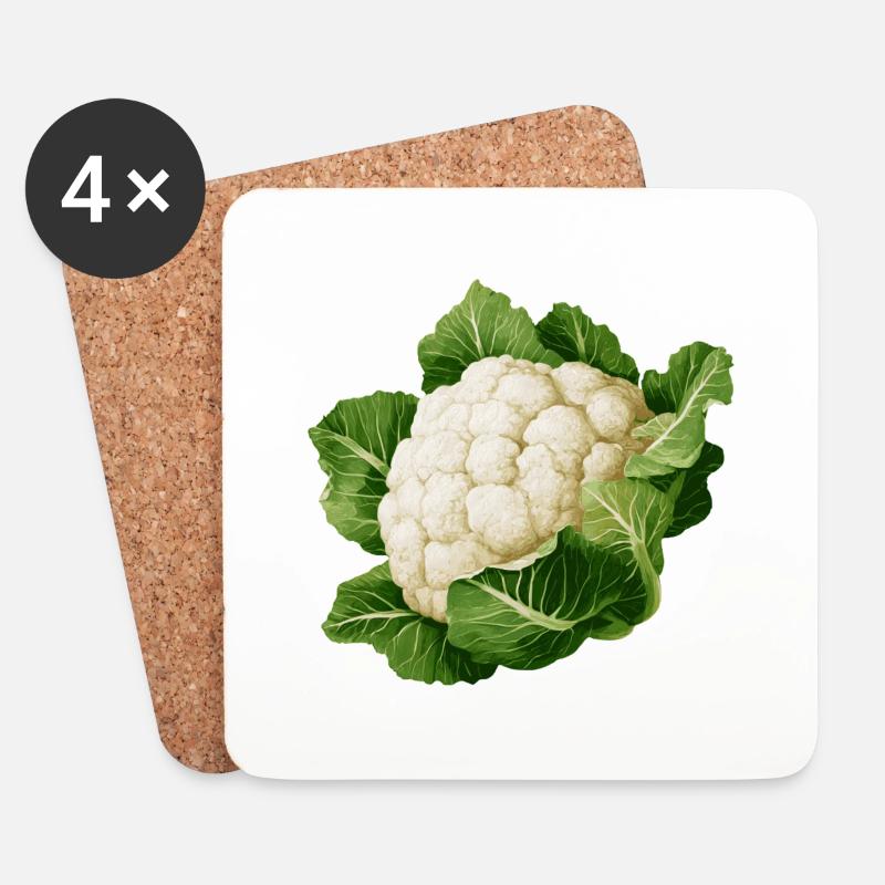 Cauliflower - Coasters (set of 4) - white
