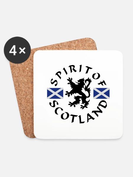 Spirit-of-Scotland - Coasters (set of 4) - white