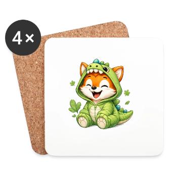 26_Miofox_Baby_5 - Untersetzer (4er-Set) - Weiß - Vorne