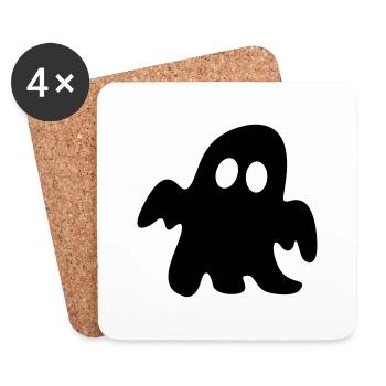Spooky - Dessous de verre (lot de 4) - blanc - Devant