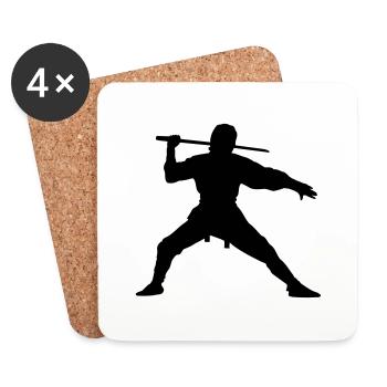 Ninja - Untersetzer (4er-Set) - Weiß - Vorne
