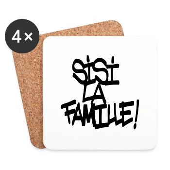 Sisi La Famille ! - Dessous de verre (lot de 4) - blanc - Devant