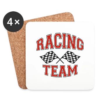 racing team - Coasters (set of 4) - white - Front