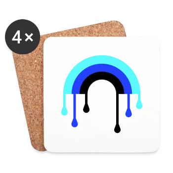 regenbogen_3f - Coasters (set of 4) - white - Front