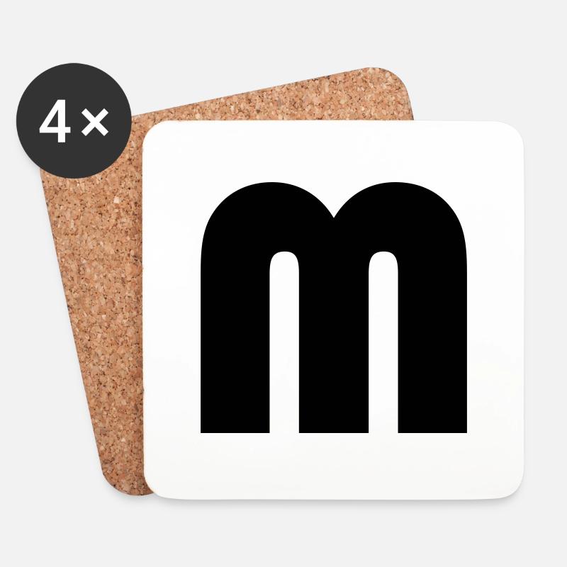 Capital M - Untersetzer (4er-Set) - Weiß