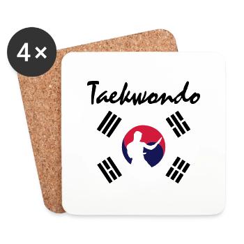 taekwondo - Coasters (set of 4) - white - Front