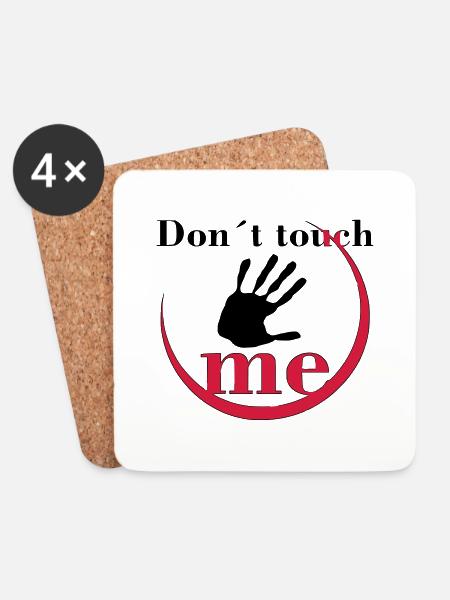Don´t touch me - Untersetzer (4er-Set) - Weiß