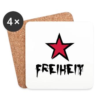 Freiheit - Untersetzer (4er-Set) - Weiß - Vorne
