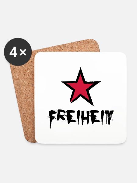 Freiheit - Untersetzer (4er-Set) - Weiß